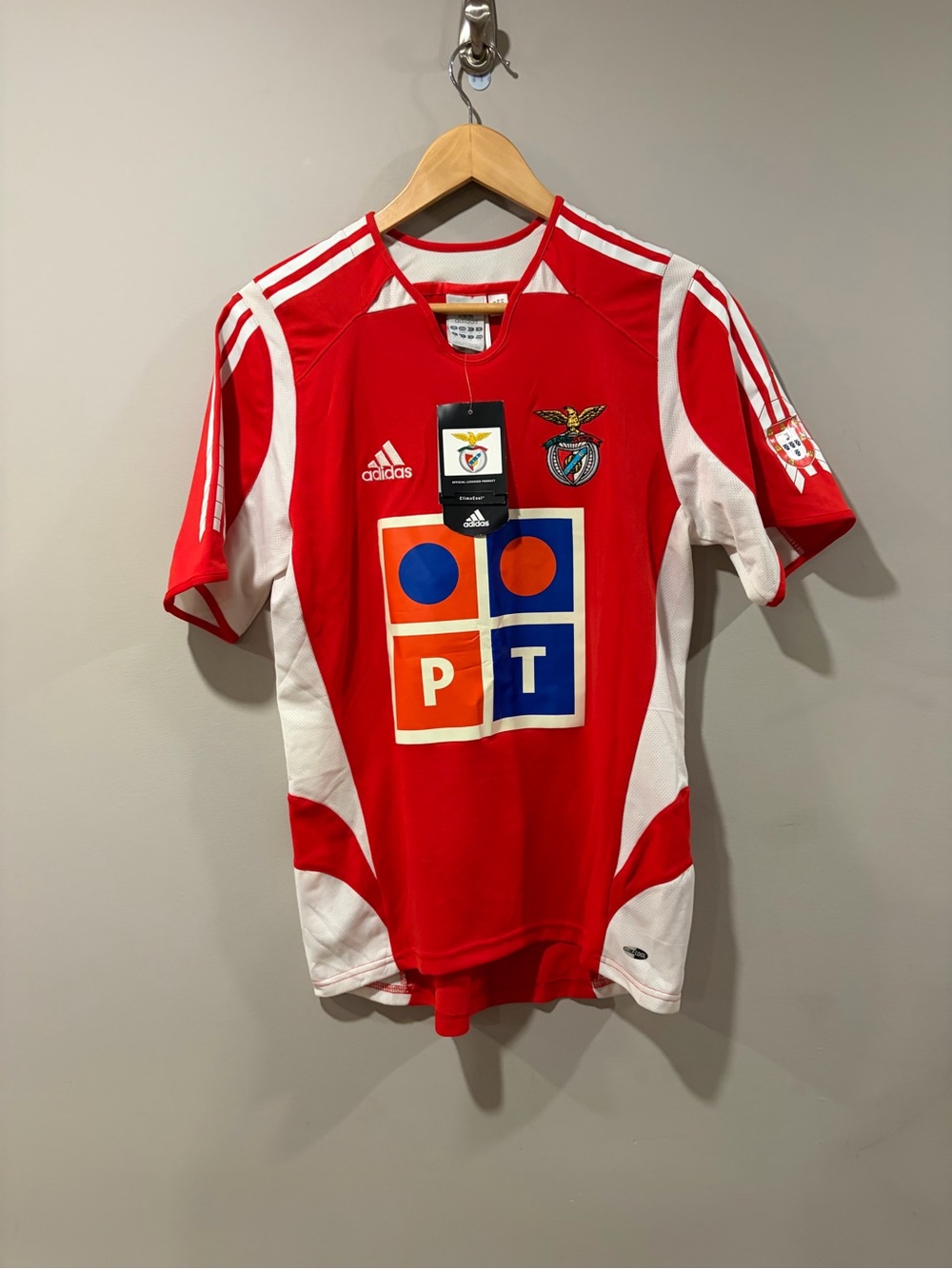 Vintage 2005 Adidas SL Benfica Home Soccer Jersey – New With Tags – Small